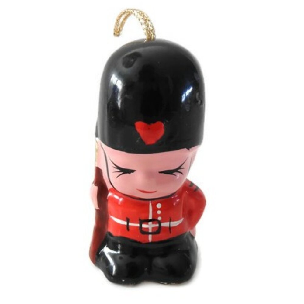 Vintage Rare Porcelain British King's Guard Christmas Ornament 1960s London